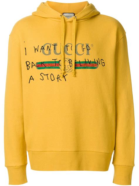 gucci yellow hoodie|Gucci champion hoodie cheap.